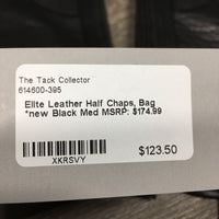 Leather Half Chaps, Bag *new
