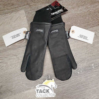 Leather Winter Riding Mittens, tag *new
