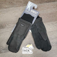 Leather Winter Riding Mittens, tag *new
