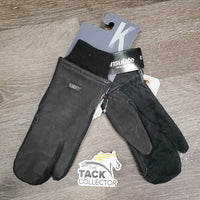 Leather Winter Riding Mittens, tag *new
