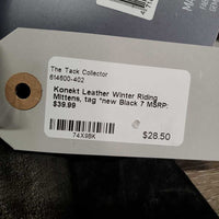 Leather Winter Riding Mittens, tag *new
