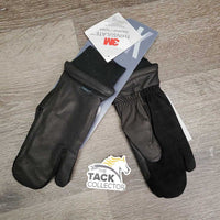 Leather Winter Riding Mittens, tag *new
