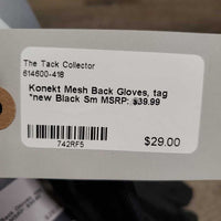 Mesh Back Gloves, tag *new
