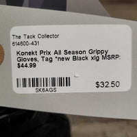 Prix All Season Grippy Gloves, Tag *new
