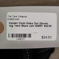 Cloth Polka Dot Gloves, tag *new
