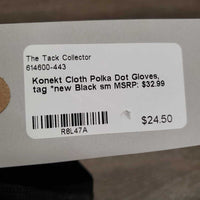 Cloth Polka Dot Gloves, tag *new
