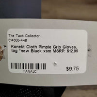 Cloth Pimple Grip Gloves, tag *new
