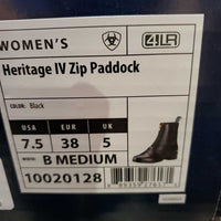 Pr Paddock Boots, Zips, Box *new
