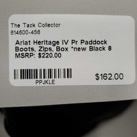 Pr Paddock Boots, Zips, Box *new
