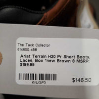 Pr Short Boots, Laces, Box *new
