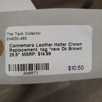 Leather Halter Crown Replacement, tag *new
