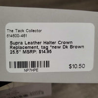 Leather Halter Crown Replacement, tag *new
