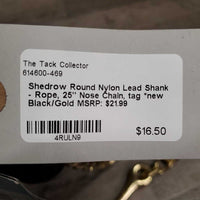 Round Nylon Lead Shank - Rope, 25" Nose Chain, tag *new
