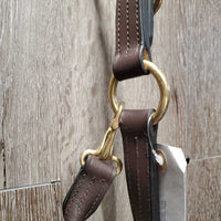 Triple Stitched Leather Halter, adj, snap, tag *new
