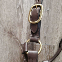 Triple Stitched Leather Halter, adj, snap, tag *new
