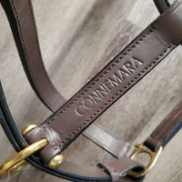 Triple Stitched Leather Halter, adj, snap, tag *new
