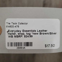 Everyday Essentials Leather Halter, snap, tag *new
