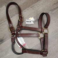 Triple Stitch Thick Leather Halter, tag *new
