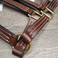 Triple Stitch Thick Leather Halter, tag *new
