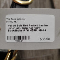 Rsd Padded Leather Halter, adj, snap, tag *new
