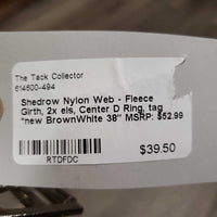 Nylon Web - Fleece Girth, 2x els, Center D Ring, tag *new
