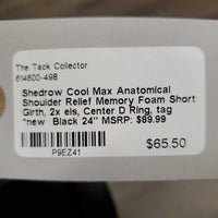 Anatomical Shoulder Relief Memory Foam Dressage - Short Girth, 2x els, Center D Ring, tag *new
