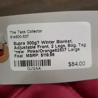 300g? Winter Blanket, Adjustable Front, 2 Legs, Bag, Tag *new
