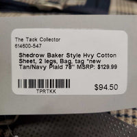 Baker Style Hvy Cotton Sheet, 2 legs, Bag, tag *new
