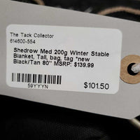 Med 200g Winter Stable Blanket, Tail, bag, tag *new
