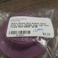 Round Soft Rubber Spike Face Curry, Handle, bag, tag *new
