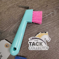 Plastic Hoof Pick, Bristle Brush, tag *new
