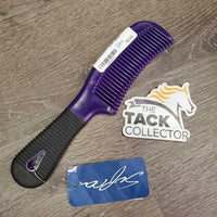Soft Touch Plastic Mane Comb, rubber handle, tag *new
