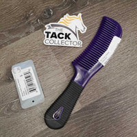 Soft Touch Plastic Mane Comb, rubber handle, tag *new
