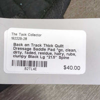 Thick Quilt Dressage Saddle Pad *gc, clean, dirty, faded, residue, hairy, rubs, clumpy

