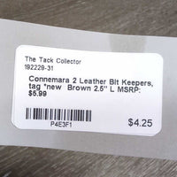 2 Leather Bit Keepers, tag *new
