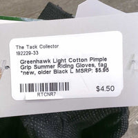Light Cotton Pimple Grip Summer Riding Gloves, tag *new, older
