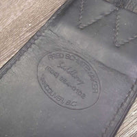 Wide Soft Leather Short - Dressage Girth *gc, clean, rippled/creased underside, residue, stains, edges: v.dented, curled & folded
