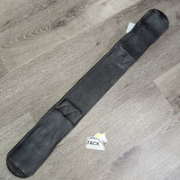 Wide Soft Leather Short - Dressage Girth *gc, clean, rippled/creased underside, residue, stains, edges: v.dented, curled & folded
