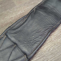 Wide Soft Leather Short - Dressage Girth *gc, clean, rippled/creased underside, residue, stains, edges: v.dented, curled & folded
