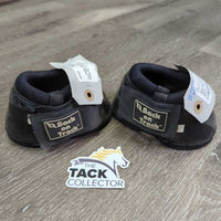 No Turn Bell Boots, velcro *gc/fair, v.torn edges, clean, stains, faded, scrapes, residue

