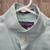 LS Show Shirt, 2x Button Collars *vgc/gc, clean, older, mnr stained edges
