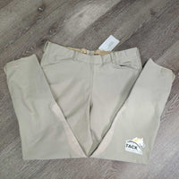 Side Zip Hvy Breeches *vgc, puckers, unstitched pleats, rubs, pills, snags, older
