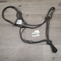 Stiff Nylon Rope Halter *gc, rubs, stains, v.dirty, frays, twists
