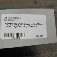 Narrow Round Hollow Nylon Rope Halter *vgc/xc, dirty
