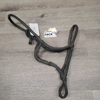 Narrow Round Hollow Nylon Rope Halter *gc, dirty, broken strings, frays & hair
