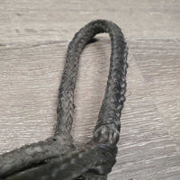 Narrow Round Hollow Nylon Rope Halter *gc, dirty, broken strings, frays & hair
