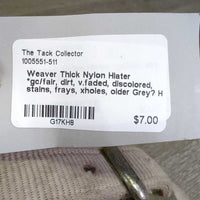Thick Nylon Hlater *gc/fair, dirt, v.faded, discolored, stains, frays, xholes, older

