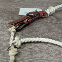 Adjustable Leather & Lariat Headsetter Tie Down *xc, clean, mnr stains
