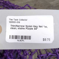 Thin/Narrow Nylon Hay Net *xc/like new, clean, stains
