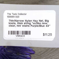 Thin/Narrow Nylon Hay Net, Big knots, thick string *xc/like new, clean, mnr stains

